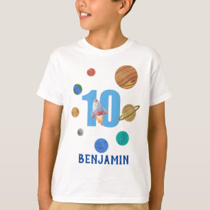 10. Geburtstag Sonnensysteme Planeten T-Shirt