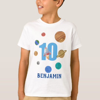 10. Geburtstag Sonnensysteme Planeten T-Shirt