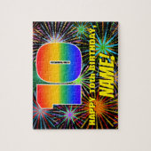 10. Geburtstag: Spaß, bunte feierliche Feuerwerke Puzzle (Vertikal)