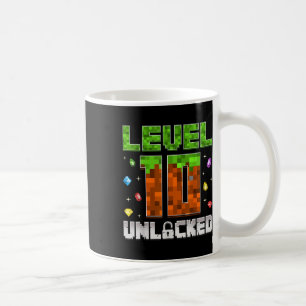 10. Geburtstag Stufe 10 Entsperrte Kinder 10 Jahre Kaffeetasse