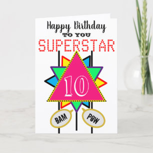 10. Geburtstag Superstar Pink Triangle Edit AGE Karte