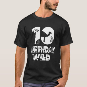 10. Geburtstag Wild Kind 10 Jahre alter Zoo Thema  T-Shirt