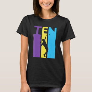 10. Geburtstag Zehn farbenfrohe Tennis Geburtstag  T-Shirt