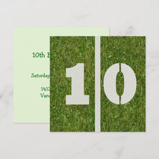 10. Geburtstags-Einladung Einladung (Vorne/Hinten)