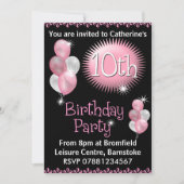 10. Geburtstags-Party Einladung (Vorderseite)