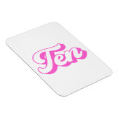 10. Geburtstags Retro Girl Magnet (Rechte Seite)
