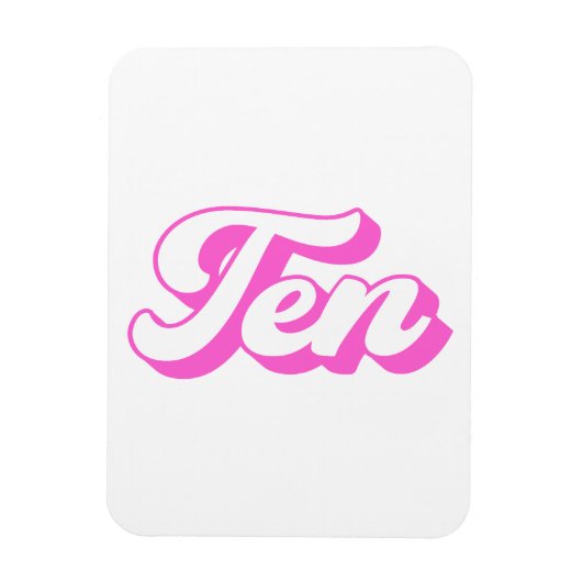 10. Geburtstags Retro Girl Magnet (Vertikal)