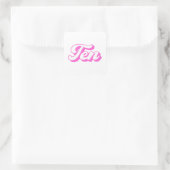 10. Geburtstags Retro Girl Quadratischer Aufkleber (Tasche)