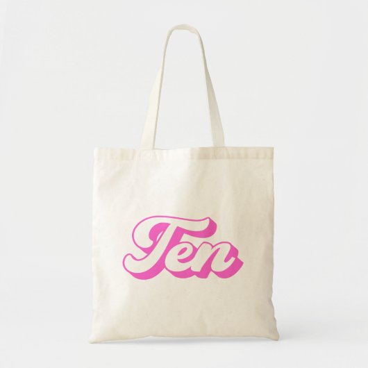 10. Geburtstags Retro Girl Tragetasche (Vorne)