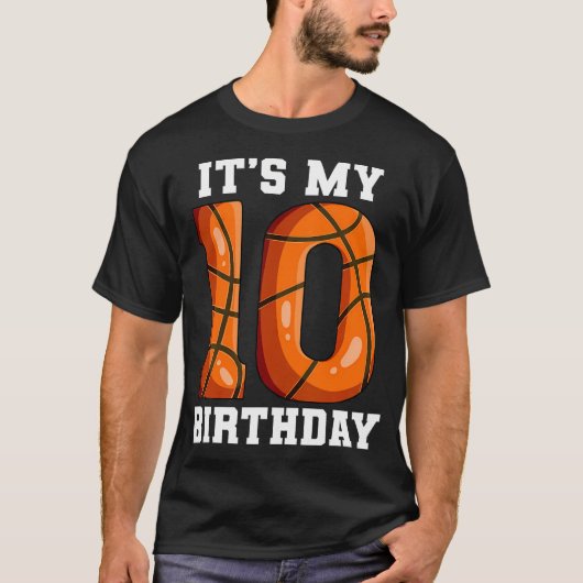 10. Geburtstagsbasketball T-Shirt (Vorderseite)