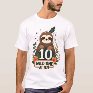 10. Geburtstagsfaultier Vintage Wild One Shirt