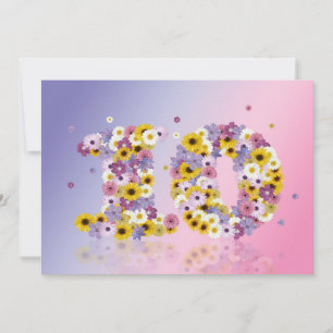 10. Geburtstagsfeier mit Blumenbriefen Einladung