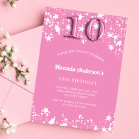 10. Geburtstagsfeier Rosa-Stars Mädchen