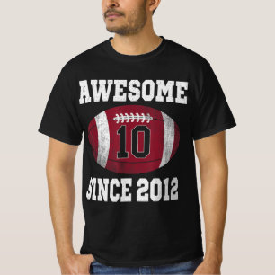 10. Geburtstagsfußball-Spieler 10 Jahre alt Vintag T-Shirt