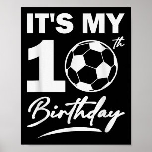 10. Geburtstagsfußballspieler-Jungen-Partyfeier Poster