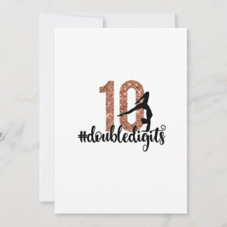 10. Geburtstagsgeschenk Doppel Digits Girls Gymnas Einladung