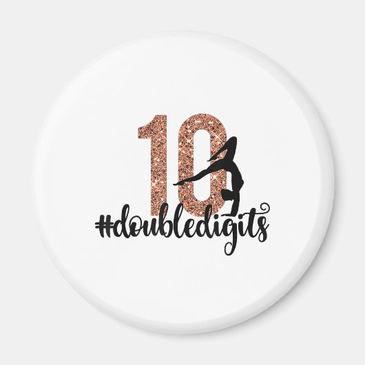 10. Geburtstagsgeschenk Doppel Digits Girls Gymnas Magnet (Vorne)