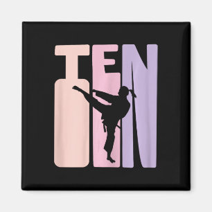 10. Geburtstagsgeschenk Karate Retro Taekwondo Mar Magnet