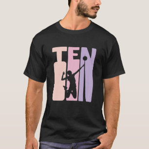 10. Geburtstagsgeschenk Volleyball Retro Beachvoll T-Shirt