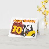 10 Geburtstagskarte mit Gabelstapler Karte (Gelbe Blume)