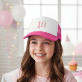 10. Geburtstagskarte Pink Bow Hat-Geschenk Truckerkappe