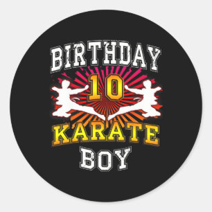 10. Geburtstagskind - Karate 10 Jahre Runder Aufkleber