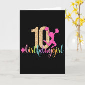 10. Geburtstagsmädchen Cheerleader Regenbogen Chee Karte (Gelbe Blume)