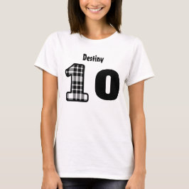 10. Geburtstagsmädchen Kariert oder 10 bis 19 JAHR T-Shirt