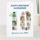 10. Geburtstagsnummer Foto Collage Karte (Vorderseite)