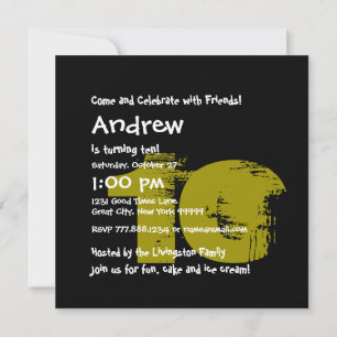10. Geburtstagsparty 10 Jahre alt Grunge Z02B Einladung
