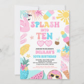 10. Geburtstagsparty am Tropical Beach Einladung (Vorderseite)