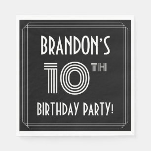 10. Geburtstagsparty: Art-Déco-Stil + Individuelle Serviette