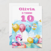 10. Geburtstagsparty Einladung (Vorne/Hinten)