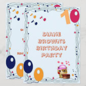 10. Geburtstagsparty Einladung (Vorne/Hinten)