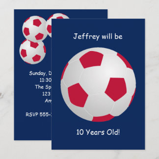 10. Geburtstagsparty Einladung Fußball Ball