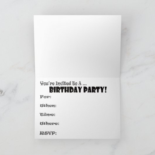 10. Geburtstagsparty Einladungen (Innenseite)