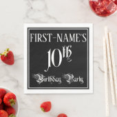 10. Geburtstagsparty - Extravagantes Script + Indi Serviette (Beispiel)