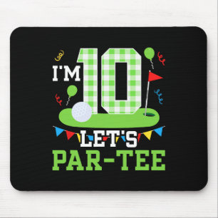 10. Geburtstagsparty Golf Boy Zehn Jahre alter Gol Mousepad