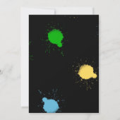 10. Geburtstagsparty lädt Wasserwaffenplash-Junge (Rückseite)