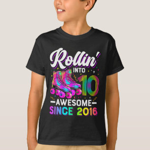 10. Geburtstagsshirt Mädchen 10 Jahre Rollschuh T-Shirt