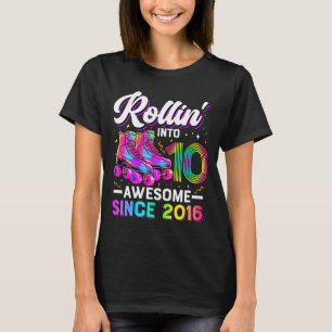 10. Geburtstagsshirt Mädchen 10 Jahre Rollschuh T-Shirt
