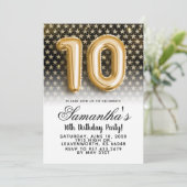 10. Geburtstagsstern - Einladung (Stehend Vorderseite)