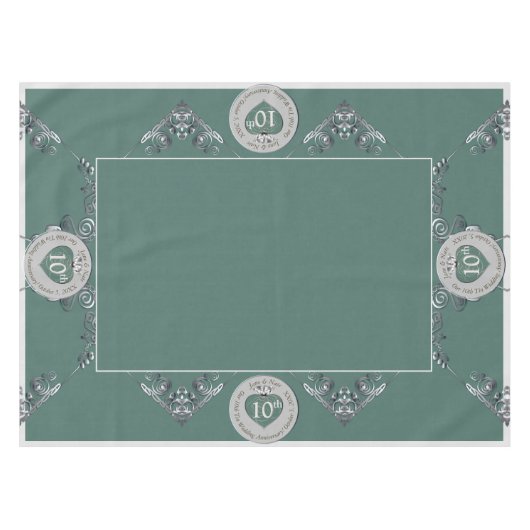 10. Geburtstagstablette Tischdecke (Vorderseite (Horizontal))