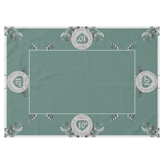 10. Geburtstagstablette Tischdecke (Vorderseite (Horizontal))