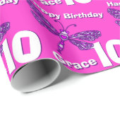 10. Geburtstagsverpackung des Libellenkunstalters Geschenkpapier (Rolleneckpunkt)