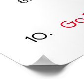 10 Gewichts- und Ernährungsgewohnheiten Poster (Ecke)