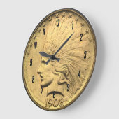 $10 GOLD PIECE GROßE WANDUHR (Winkel)