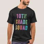 10. GRADE SQUAD Lehrer Kinder bereit zum Rock Graf T-Shirt (Vorderseite)