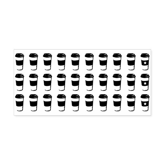 10. große, kaffefreie Visitenkarte Gummistempel (Prägung)