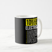 10 Gründe für den Verbleib eines Elektrons Kaffeetasse (VorderseiteRechts)